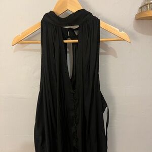 Anthropolgie black silk blouse